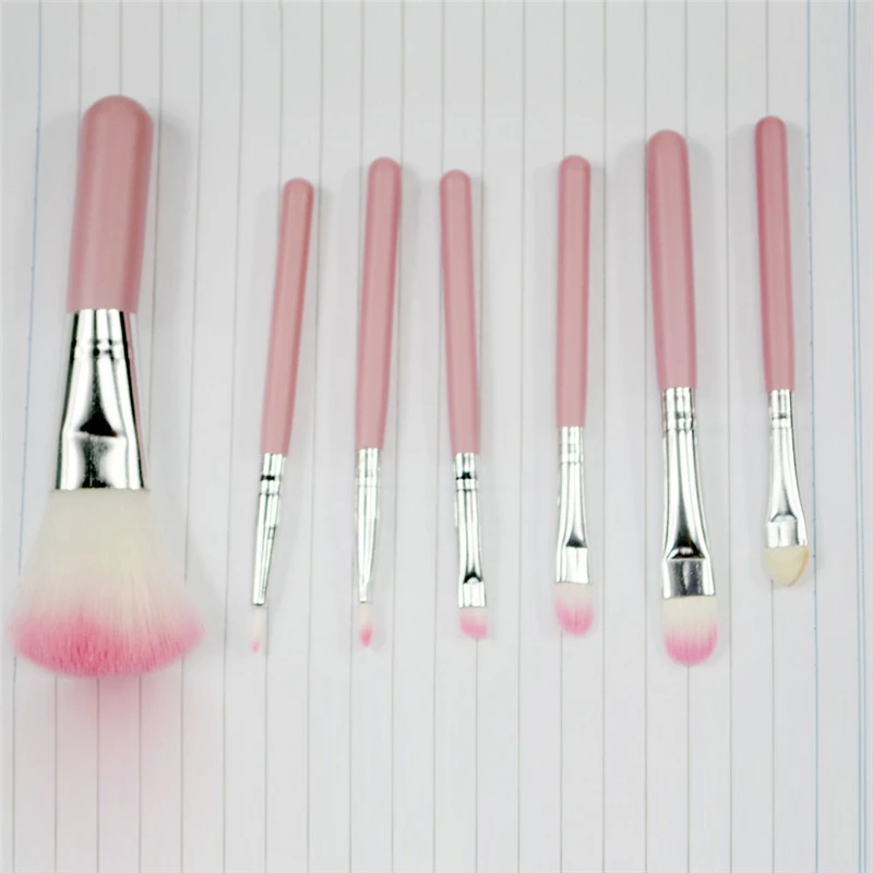 Набор розовых профессиональных кистей для макияжа 7 шт.|pink makeup brushes|makeup brushesmakeup