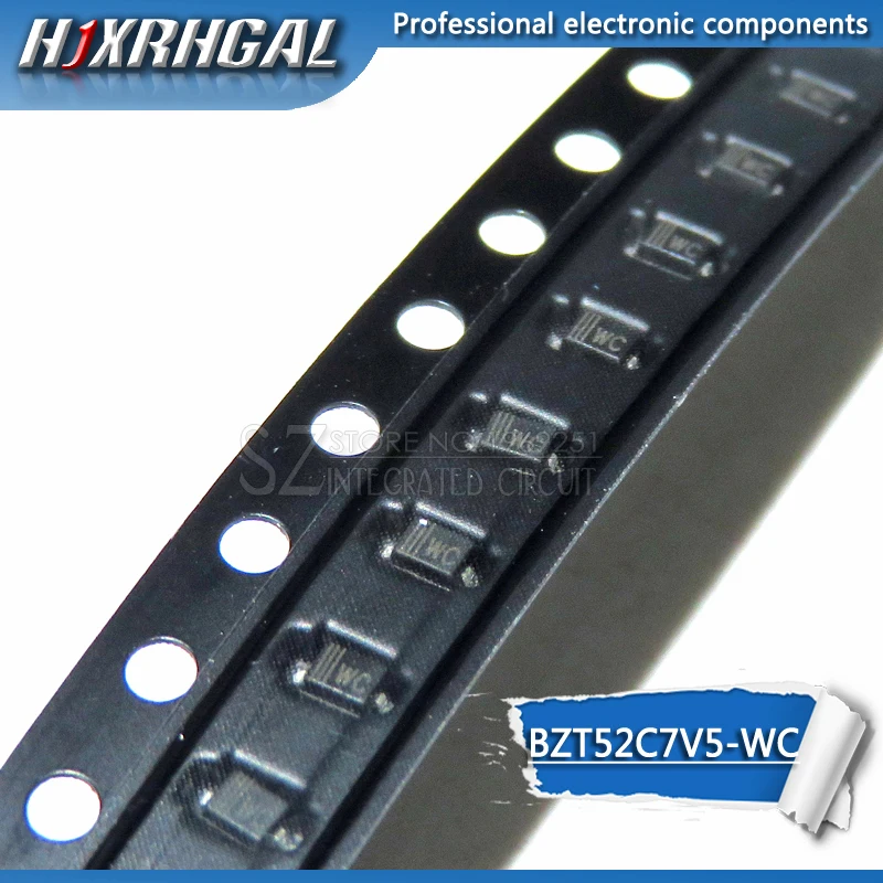1 катушка 3000 шт. Zener диод BZT52C7V5S BZT52C7V5 SOD-323/123 WC новое и оригинальное HJXRHGAL |