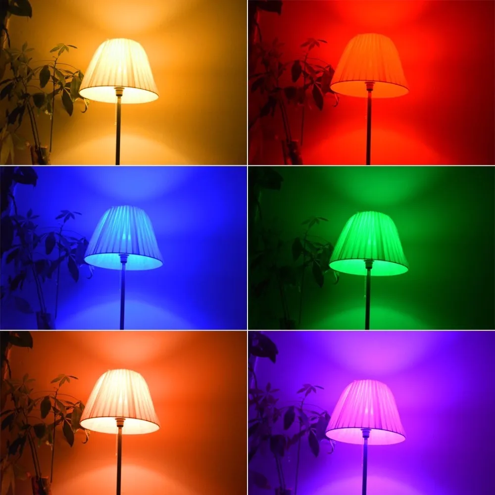 RGB RGBW Светодиодная лампа E27 5 Вт 7 Вт AC85-265V RGB светодиодный светильник Лампада 16 цветов с пультом дистанционного управления для украшения дома