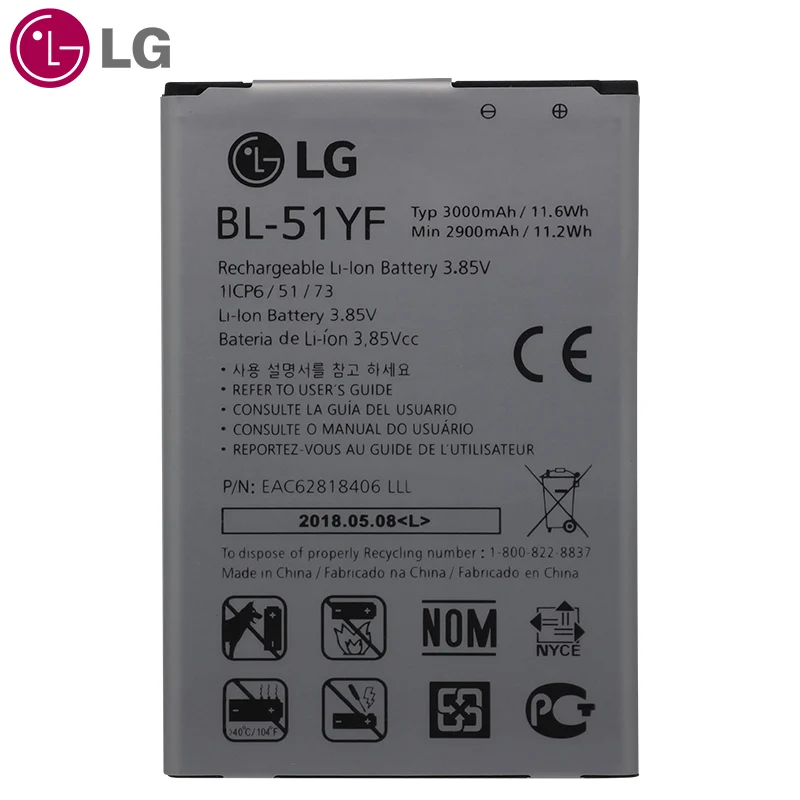 LG BL-51YF аккумулятор для телефона LG G4 H815 H818 H810 VS999 F500 сменные батареи 2900 мАч