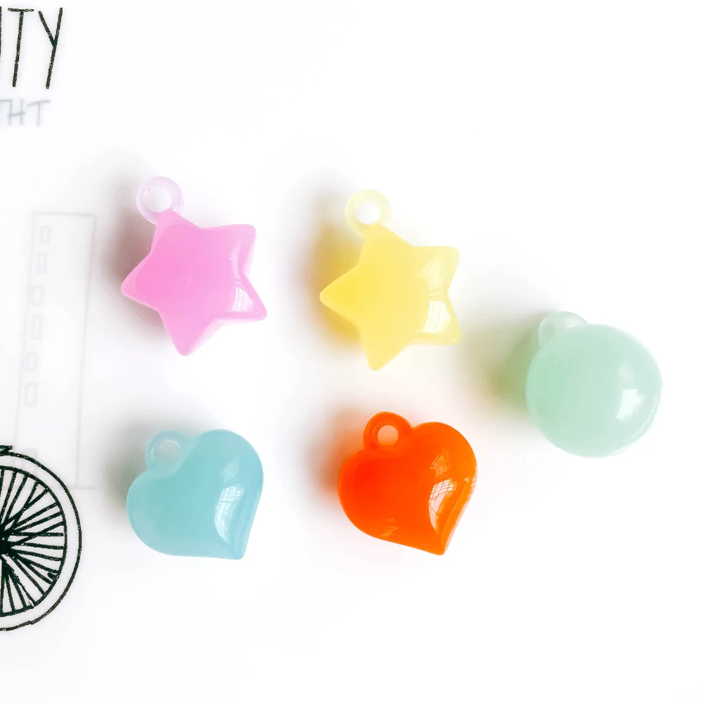 

Round Star Heart Ball Beads Ear Drop Pendant Accessories Necklace Charms Jewelry Components Diy Material 10pcs