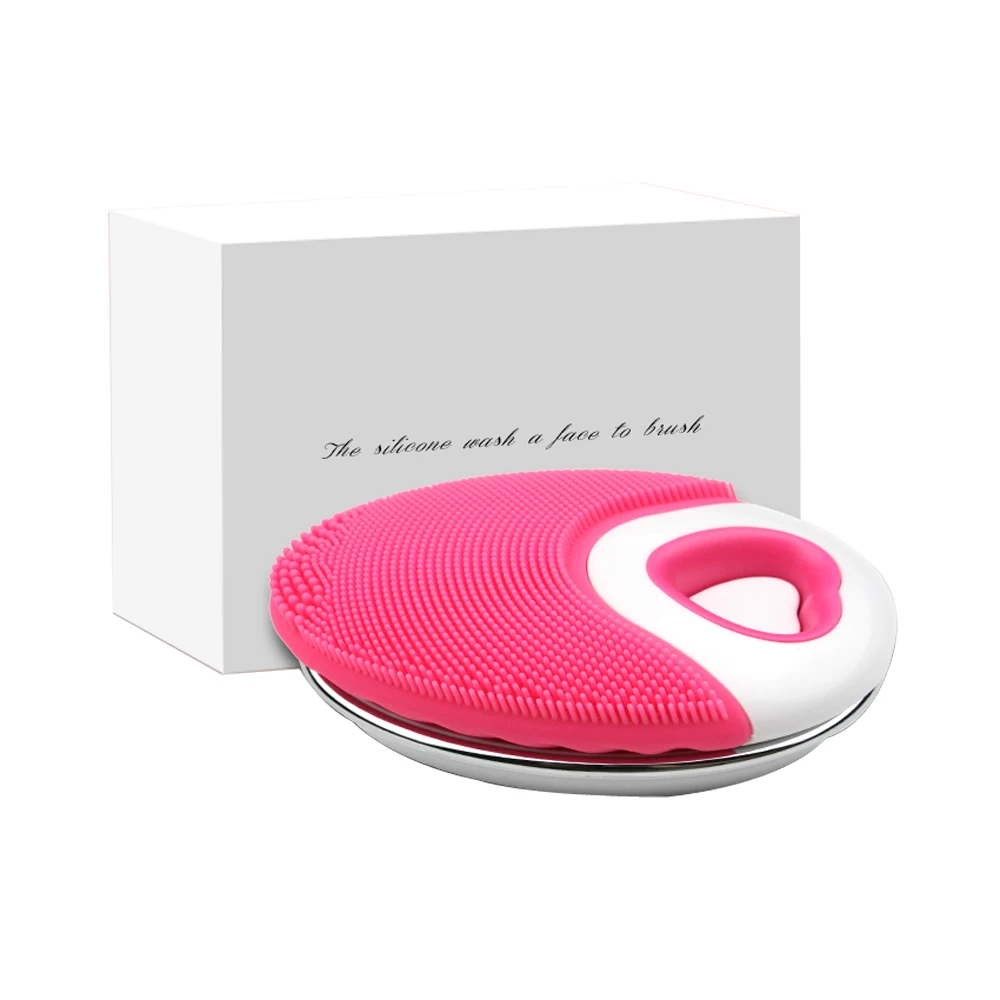 Sonic Silicon Facial Cleansing Device Electric Vibration Face Clean Brush Mini Shower Skin Cleaner Silicone Deep Pore Cleaning | Красота и