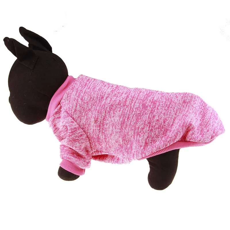 hot pink XS-2XL, зимняя теплая одежда для собак, куртка для щенков, пальто, Мягкие Рубашки для собак, Однотонный свитер со щенком для чихуахуа, йоркца, 15 - Цвет: hot pink
