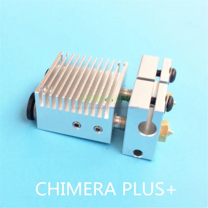 Новый радиатор Chimera Plus + Двойная Экструзионная головка 2 в out V6 PT100 hotend kit 1 75 мм 0 4 Для