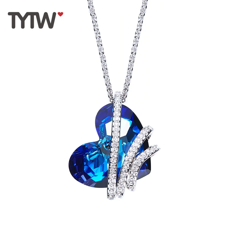 TYTW кристаллами от Swarovski латунь для женщин ожерелья мужчин Chic модные украшения