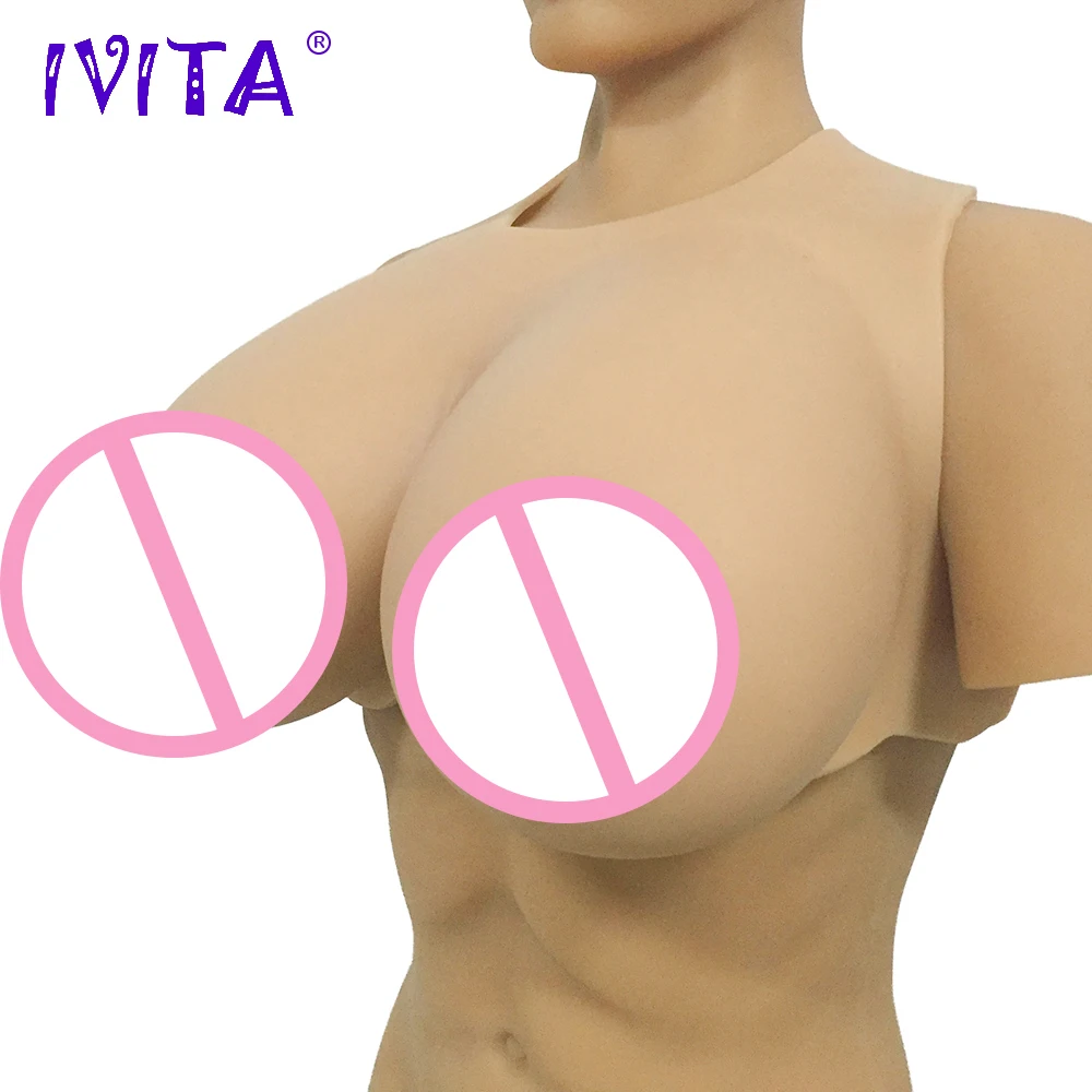 Искусственная грудь IVITA 5300 г реалистичные силиконовые формы груди для