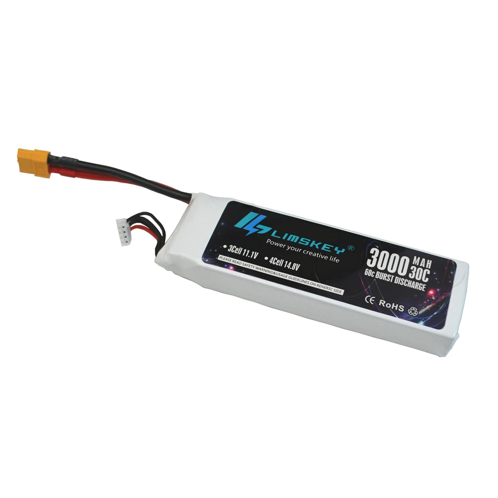 Аккумулятор Limskey power 3S 11 1 в 3000 мАч батарея Lipo 30c для дрона вертолета квадрокоптера