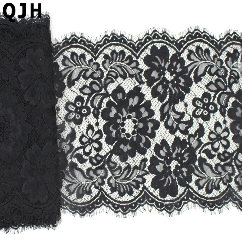 Оптовая продажа 28 5*3 м нежное Черное кружево с ресничками отделка для DIY красное и