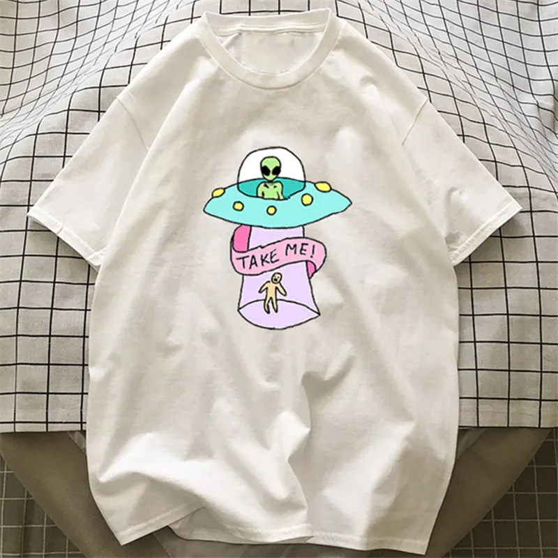 Take Harajuku Эстетическая Женская хлопчатобумажная рубашка 2019 забавная футболка