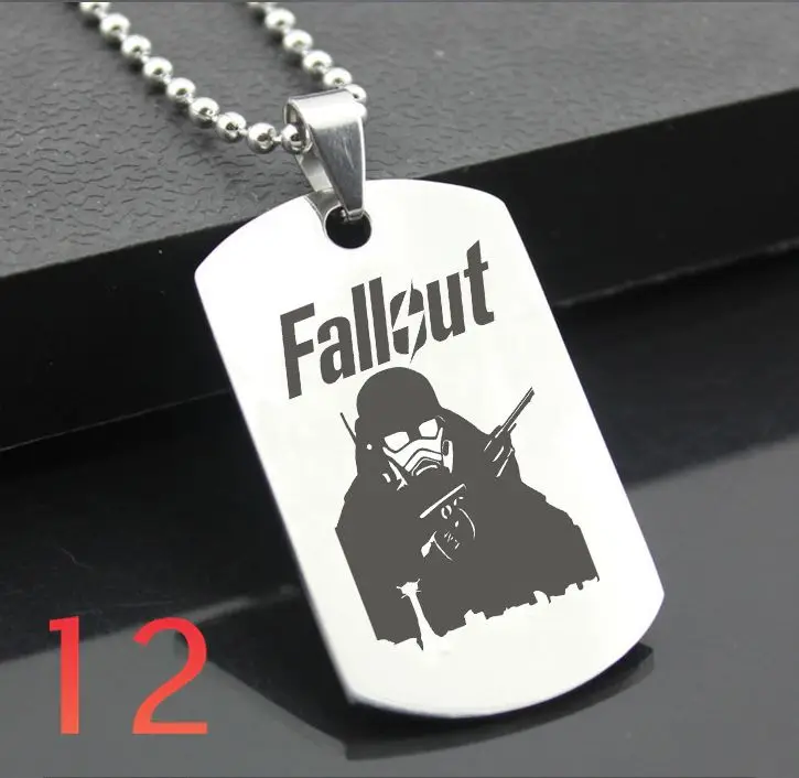 Светло-желтый Идеальный JL Fallout западный стиль армейская карточка персонализированные Diy буквы кулон сталь ожерелье персонализированные подарки FSYX01 - Цвет: Светло-желтый
