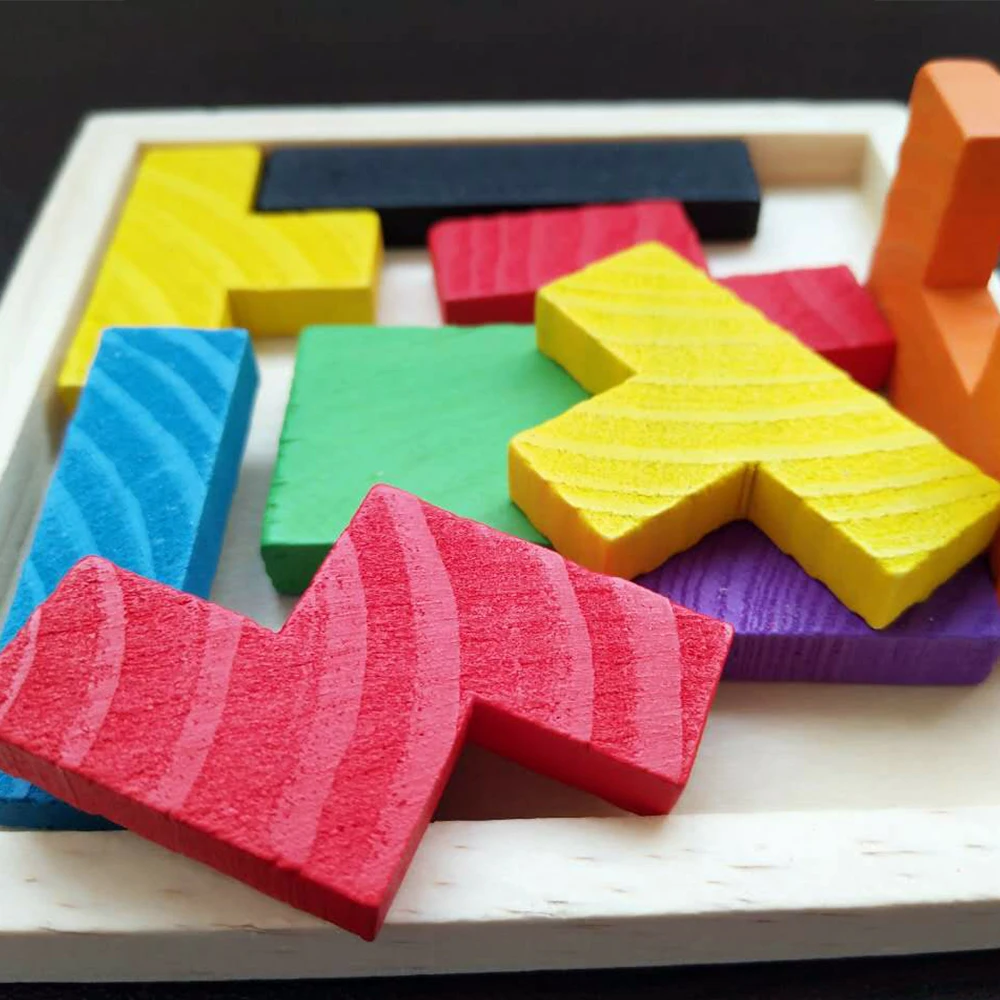 Детская головоломка для детей от 3 до 7 лет|jigsaw board|wooden tetrisbrain teaser |