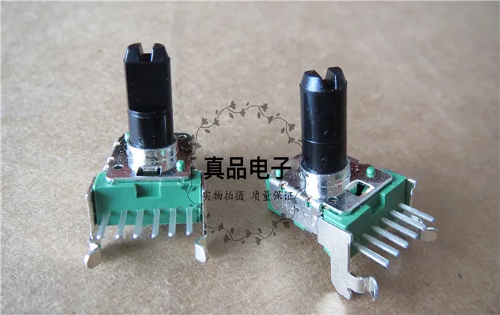 

[VK] ALPHA B10K 142 imported Taiwan double 6 pin horizontal audio mixer potentiometer handle length 13MM switch