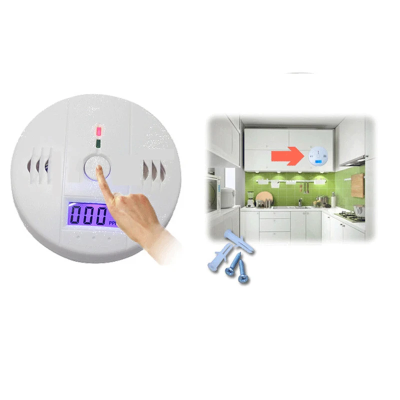 Высокочувствительный цифровой ЖК дисплей 85 дБ сирена звуковой независимый