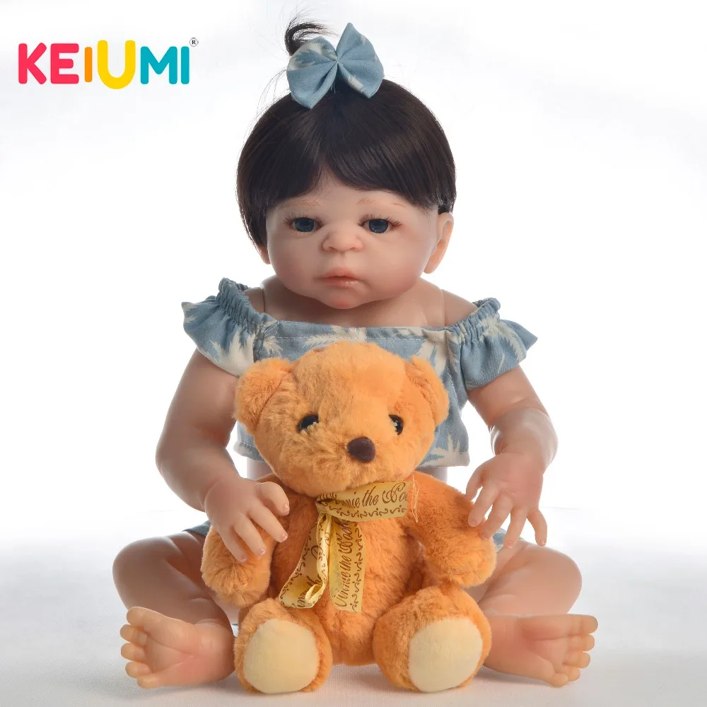 KEIUMI Модная Кукла Reborn Baby силиконовый Полный тело Реалистичная принцесса девочка