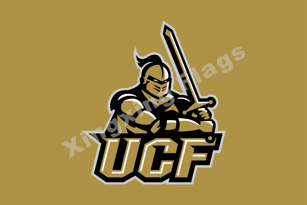 Центральной Флориде рыцари Золотой флаг 3ft X 5ft полиэстер баннер NCAA UCF Летающий