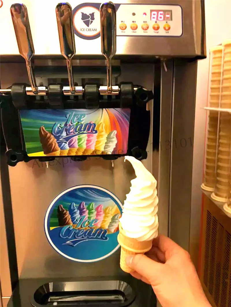 Уличная машина для приготовления мягкого мороженого вертикальная 220 в
