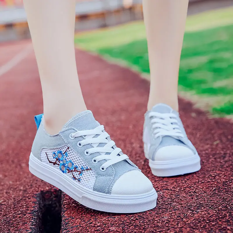Net shoes female summer mesh breathable canvas women's student casual sports | Обувь