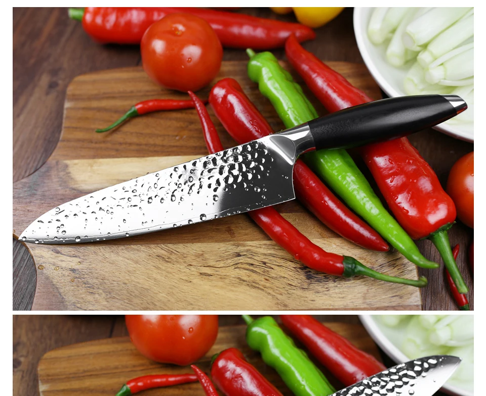 XINZUO 8 ''шеф-повара Knife3 слой 440C ядро клада Стальные Кухонные ножи Gyutou кухонные инструменты G10 ручка из нержавеющей стали резак