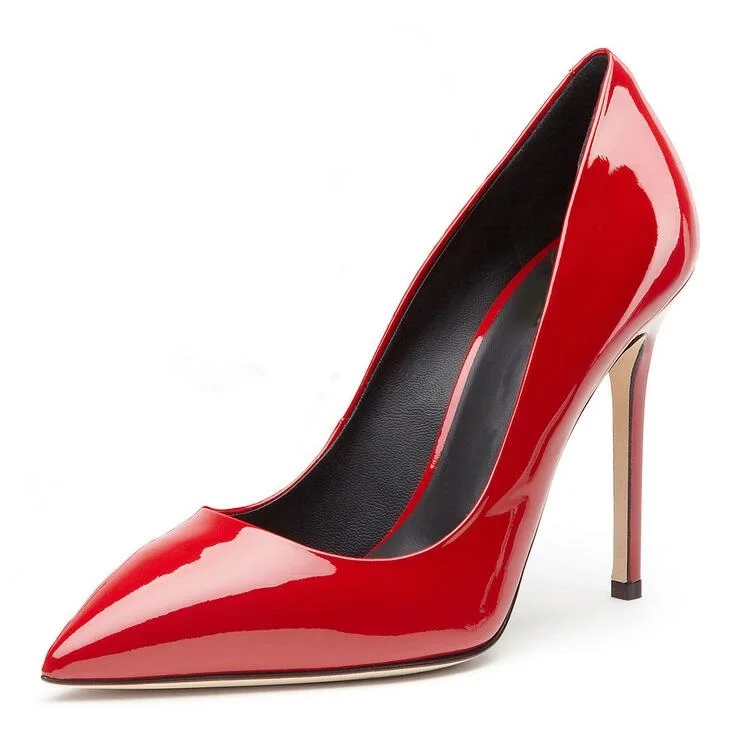

Plus Size 13 Sexy Gold Red Patent Leather Pumps Women Shoes Pointed Toe Shoes Woman High Heel Customized Ladies Banquet Shoes