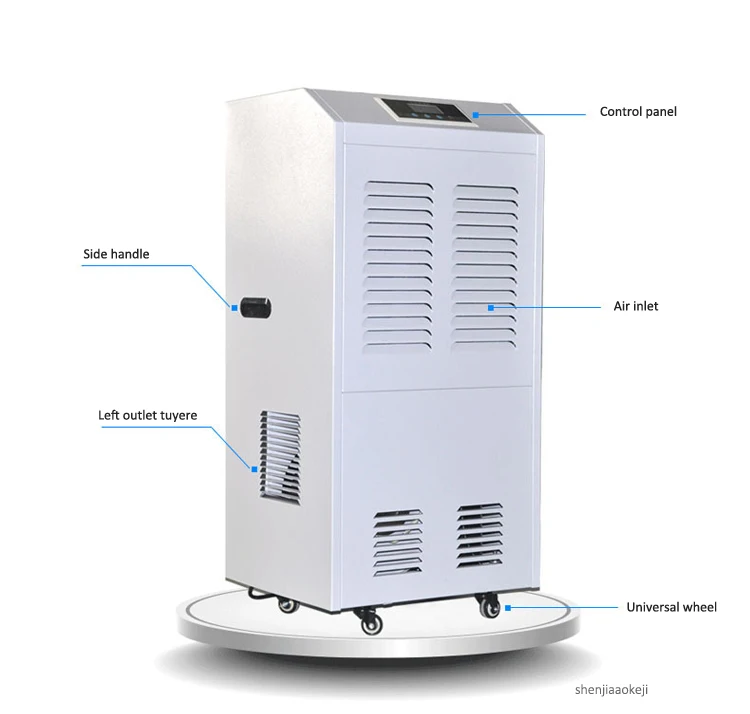 220V Электрический промышленный интеллигентая(ый) осушитель воздуха 138L/день автоматическое размораживание немой большой площади 1800W осушитель воздуха коммерческих ванная комната