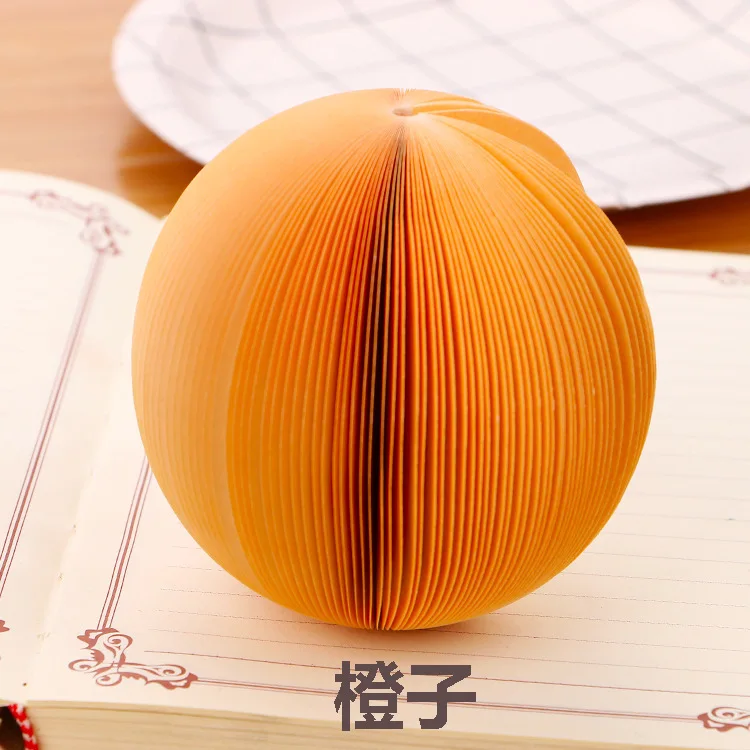 Orange 130 листов овощей и фруктов, Kawaii блокнот для заметок, милый блокнот для заметок, стикер для дневника, школы и меда, товары для дома, рождественский подарок - Цвет: Orange