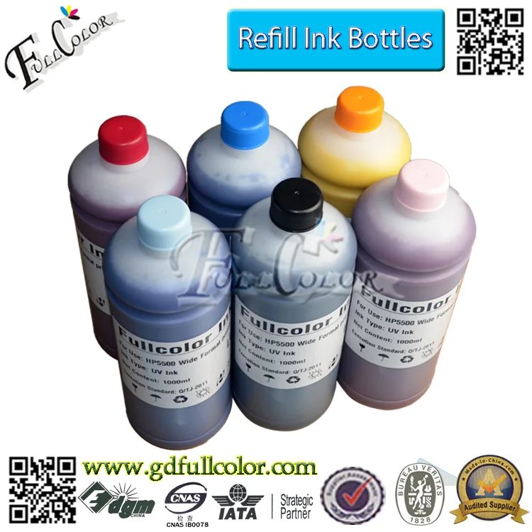 Чернила для принтера Designjet 5000 5500 HP5000 HP5500 1000 мл * 6 цветов|uv ink|ink refill bottleprinter ink |