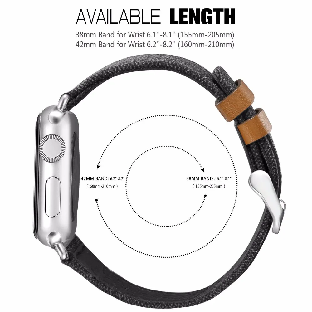 Чехол для Apple Watch 40 44 кожаный ремешок 42 38 мм iWatch серии 4 3 2 1 Винтаж Натуральная Edition