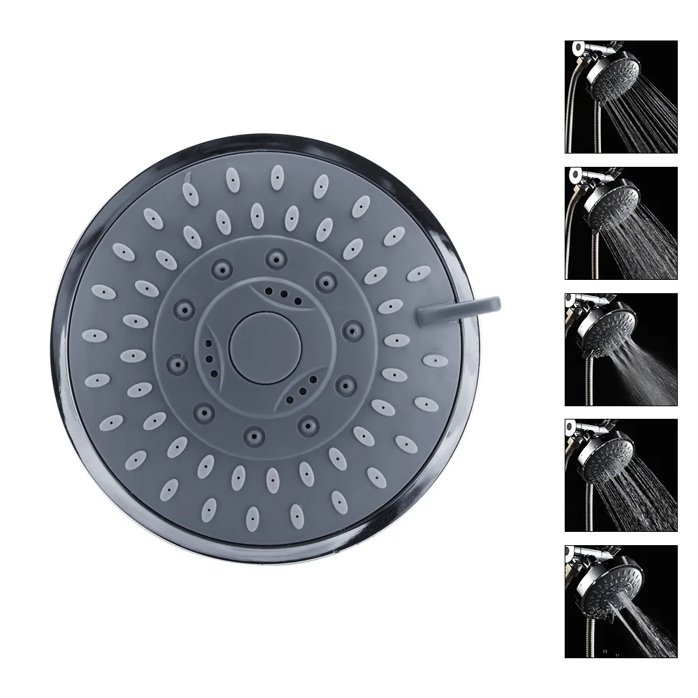 SS510 Роскошные двойной головкой Насадки для душа 5 функций и 3 способа
