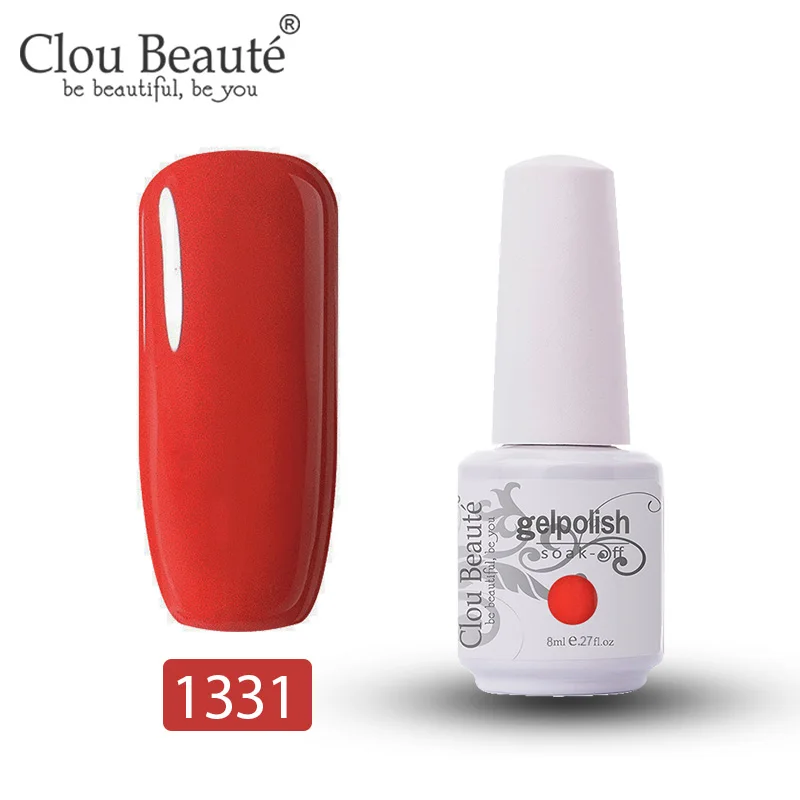 Гель-лак для ногтей Clou Beaute Soak off White, Профессиональный лак, полуперманентный УФ-лак, 8 мл, Гель-лак для ногтей - Цвет: 1331