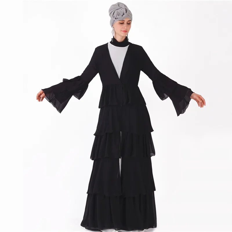 Abaya Kaftan повседневное удобное шифоновое турецкое abaya bu tang Banjul melayu кимоно стиль Макси платье Абая Быстрая