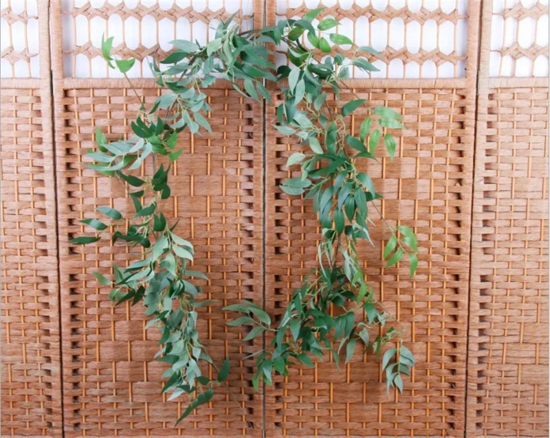 Искусственная ива лоза искусственное растение для украшения свадьбы plantas искусственные листья гирлянда ротанга lierre искусственное