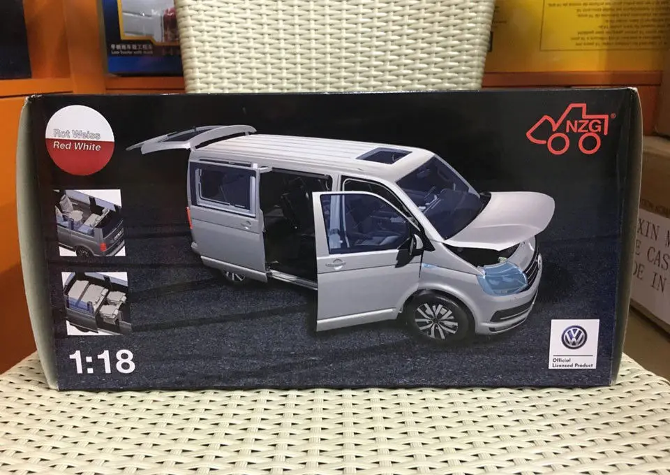 NZG модель 9541/10 Volkswagen VW T6 Multivan поколения шесть красный/белый 1:18 весы