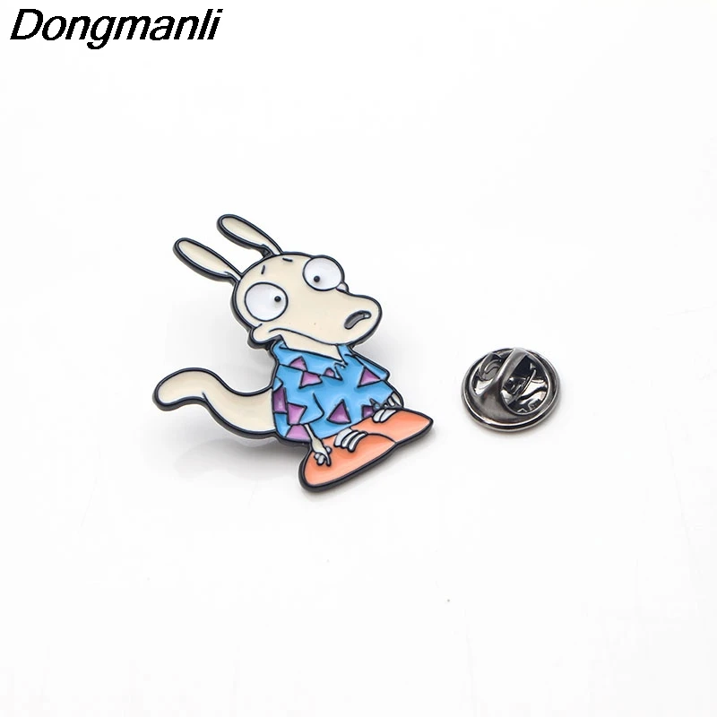 P3010 Dongmanli смелость трусливая собака эмалированная булавка броши мультфильм креативная металлическая брошь булавки Джинсовая Шляпа значок воротник ювелирные изделия