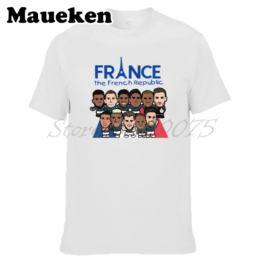 Мужчины Франция Griezmann Varane Mbappe Dembele Pogba Lloris Pavard Giroud Fekir world Tolisso чемпионы футболка