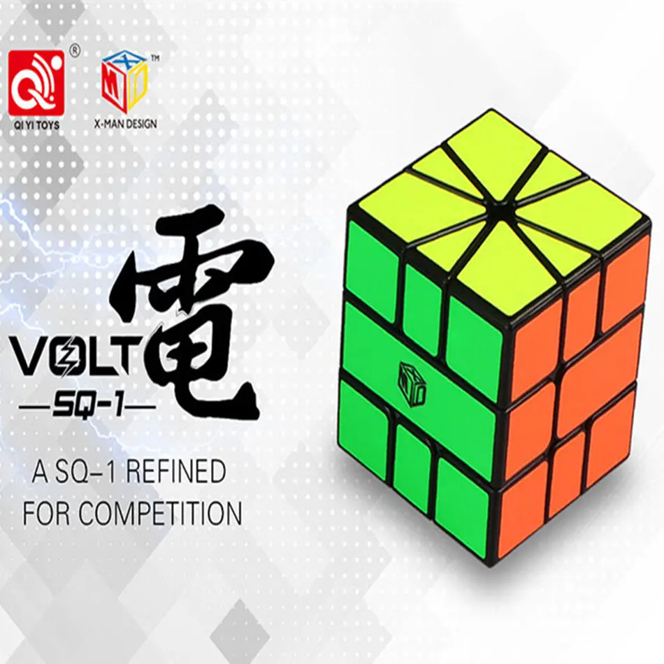 Qiyi X Man дизайн 3x3 кубик рубика 3x3x3 вольт SQ1 3 слоя квадратный 1 Изысканный для