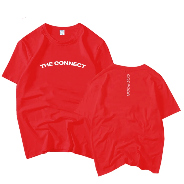 Новое поступление kpop monsta x the connect 2nd tour одинаковая летняя свободная футболка с