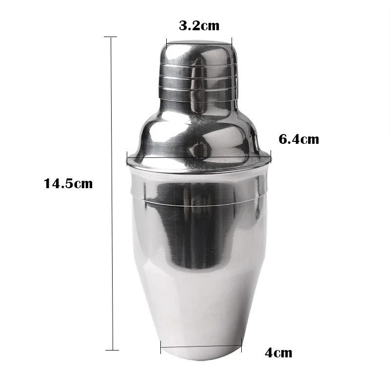 250ml 1 шт. 250 мл, 350 мл, 550 мл шейкер для коктейлей Миксер для вина мартини питьевой Бостон-шейкер вечерние Бар Инструмент - Цвет: 250ml