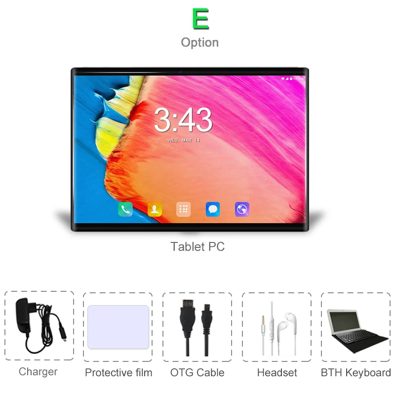 Комплект 5 CIGE N9, 4G LTE, Android 8,0, умный планшетный ПК, 10,1 дюймов, четыре ядра, планшеты, компьютер, Ram, 6 ГБ Rom, 64 ГБ, 1280X800, 8 Мп, gps, wifi, FM+ подарок - Комплект: Комплект 5