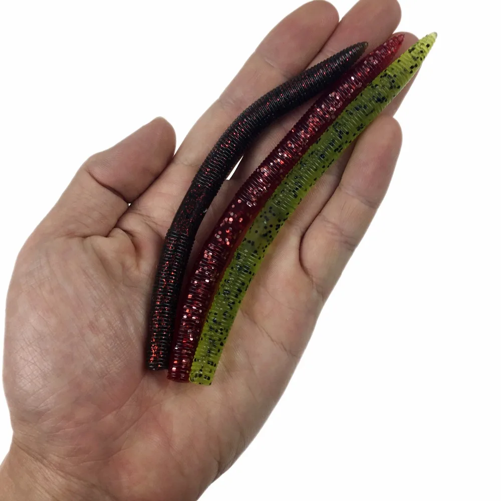 6 шт./лот 14 см Мягкая приманка для Wacky снаряжение рыболовное капля оснастка