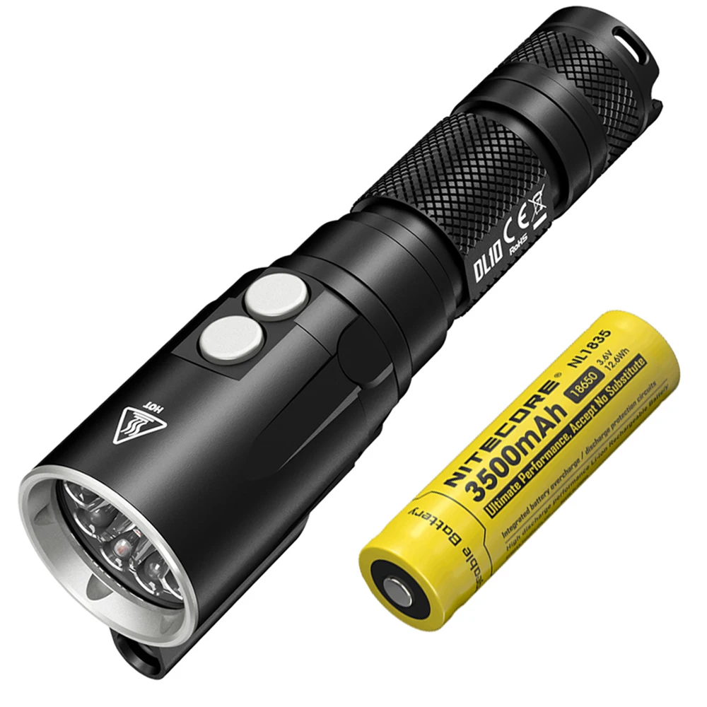 NITECORE DL10 дайвинг вспышка светильник CREE XP-L HI V3 светодиодный Макс 1000ЛМ водонепроницаемый 30 м Дайвинг светильник Подводный фонарь с батареей 18650