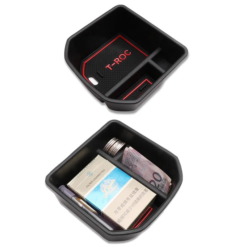 Для Volkswagen VW T-ROC 2017 2018 автомобильный центральный подлокотник контейнер для