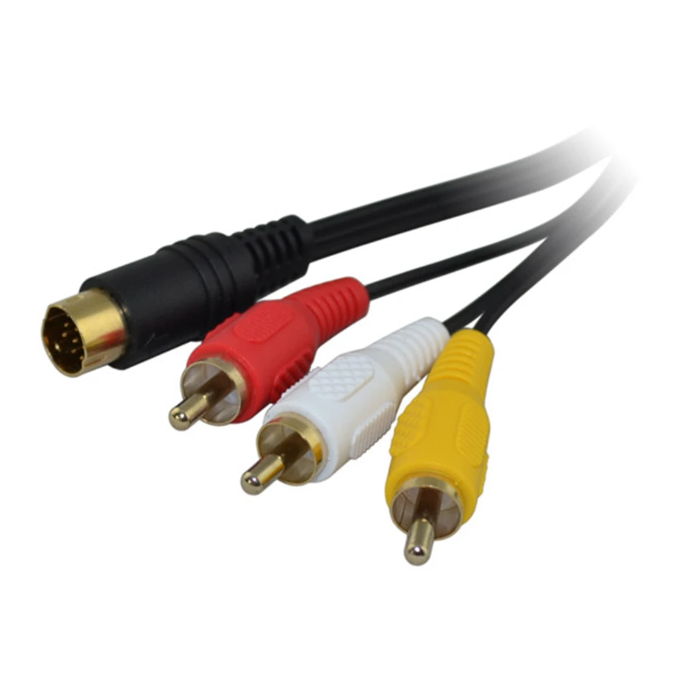 Новый позолоченный аудио видео кабель AV для SEGA Saturn A/V RCA шнур SS|cable for|cable segacable av |