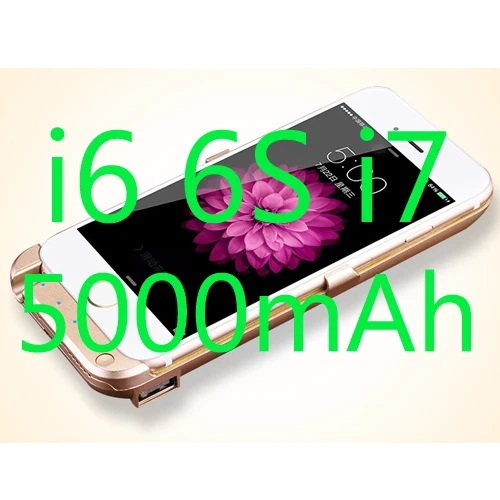 NEWDERY 10000 внешний Мощность банк резервного копирования аккумулятор Зарядное устройство чехол для iPhone 6 6s 7 Plus с кабелем USB 5000 мАч - Цвет: i6 i7 Gold