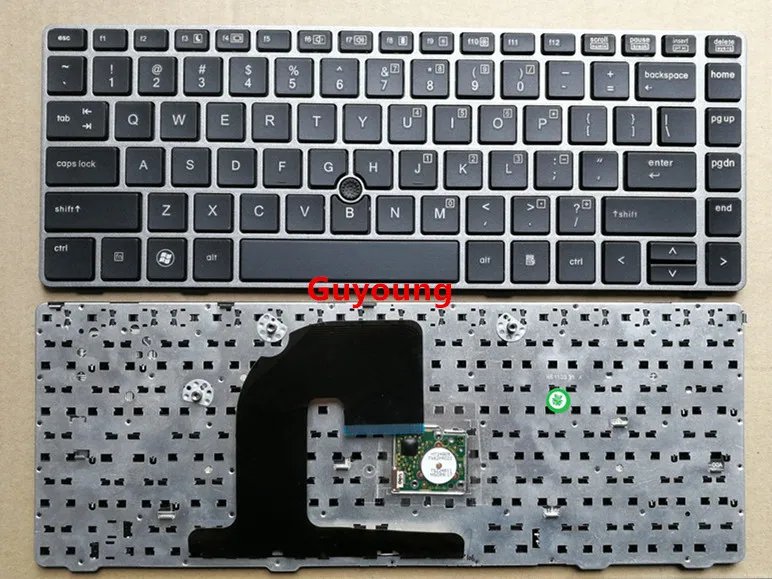 Американская клавиатура для hp EliteBook 8470B 8470P 8470 8460 8460p 8460w ProBook 6460 6460b 6470 клавиатура с серебристой рамкой