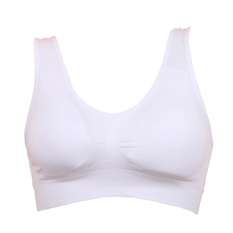no lace white Новинка, Женский шикарный Повседневный однотонный кружевной бюстгальтер с подкладкой для фитнеса, топы, Активный бюстгальтер, тянущийся жилет - Цвет: no lace white