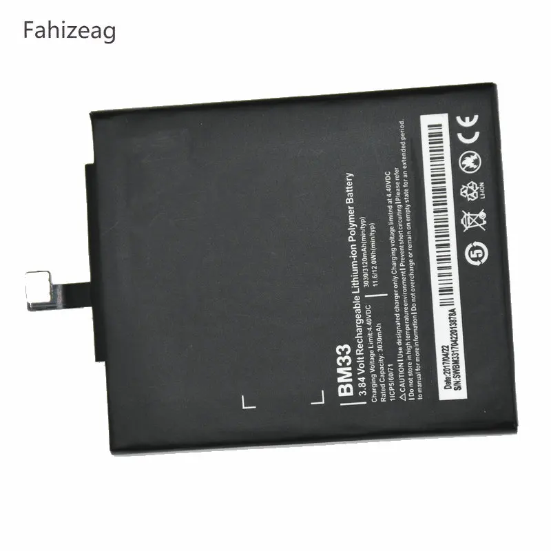 Fahizeag 3030mAh 11.6Wh BM33 BM 33 3.84VDC телефон Замена литий полимерный аккумулятор для Xiaomi Mi4i Mi
