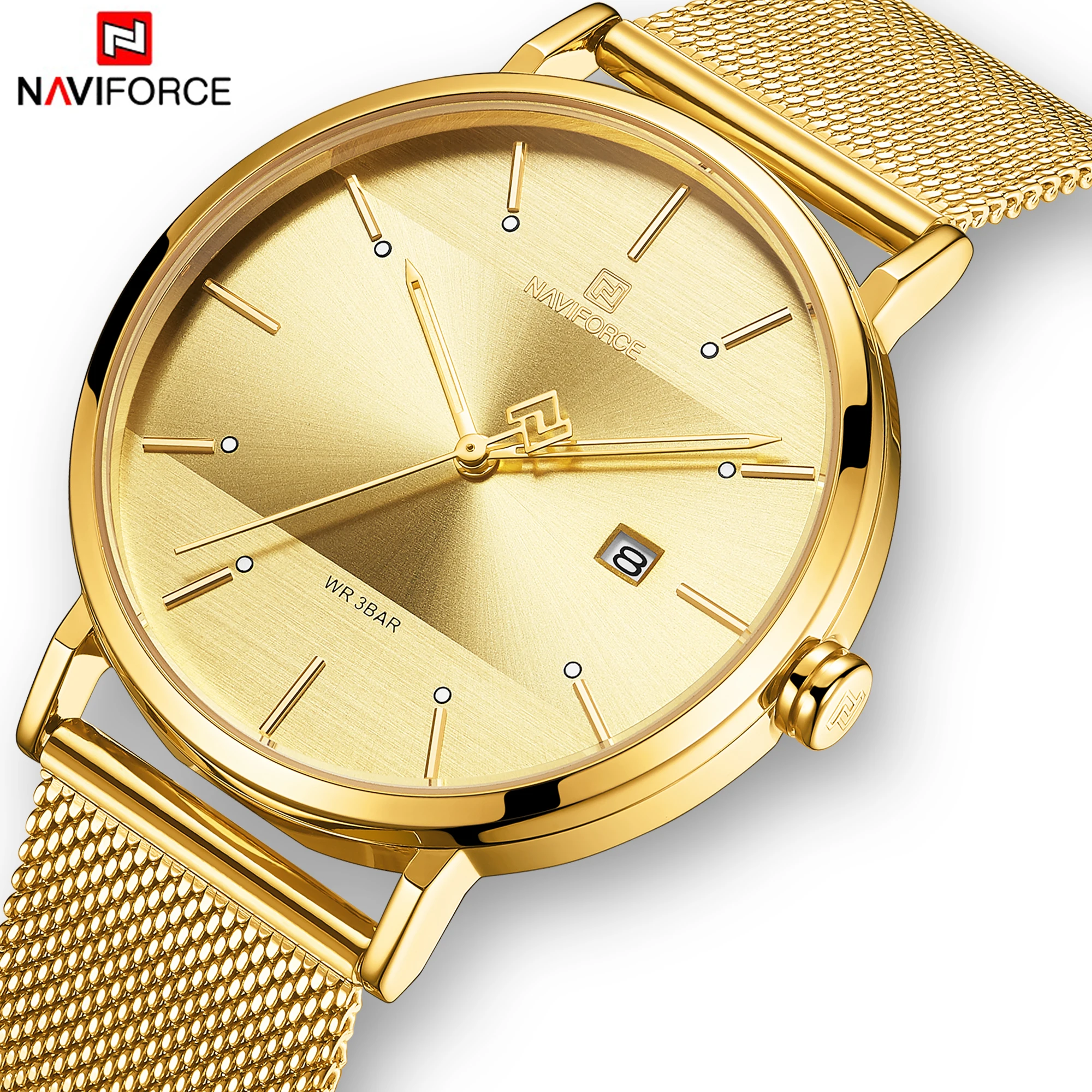 Часы NAVIFORCE для влюбленных мужчин и женщин модные простые кварцевые наручные часы