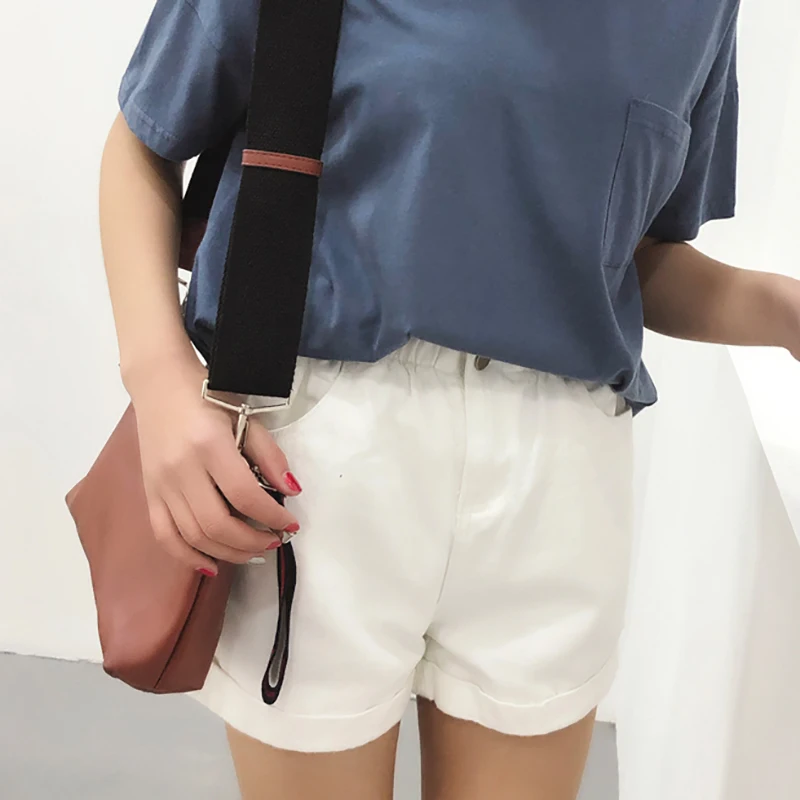 Шорты Fanco женские джинсовые с завышенной талией повседневные свободные модные