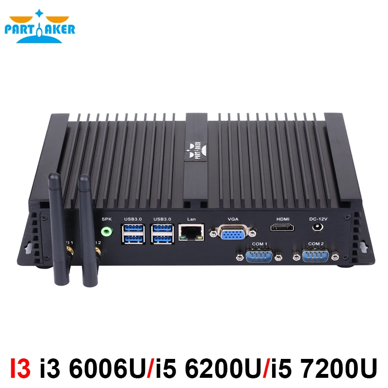 Intel Core i3 6006U i5 6200U 7200U мини ПК Windows 10 Barebone компьютер 2 ГГц 520/620 Graphics 4K HTPC minipc HDMI VGA