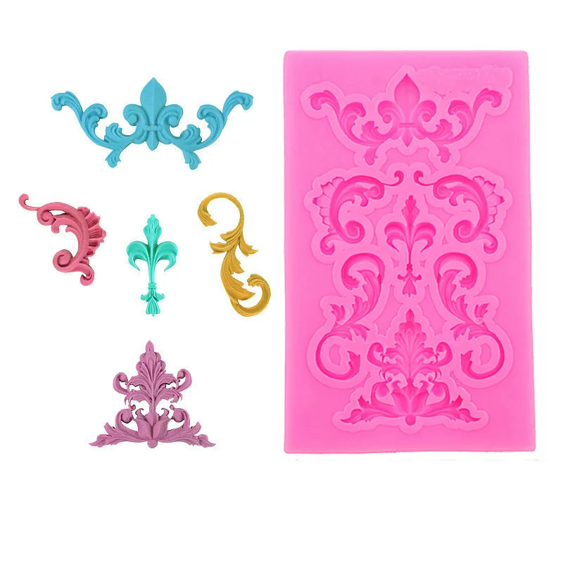 

Gadgets Fondant Molds Relief Silicone mold European Retro Relief Lace Fondant Gumpaste Chocolate Candy Clay Silicone Mold
